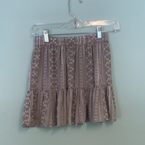 Tan and white skirt
